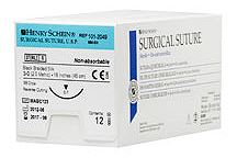 Surgical Suture - Black Silk - Click Image to Close