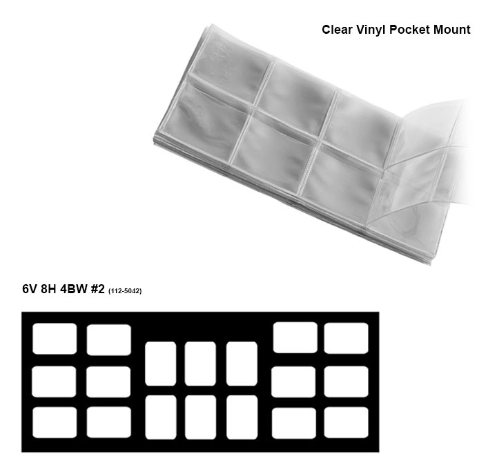 #2 - X-Ray Pocket Mounts - Transparent Vinyl - 12H6V - Click Image to Close