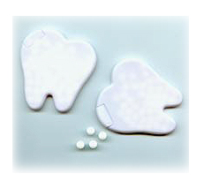 Tooth Shaped Container with Sugarfree Mints - Click Image to Close