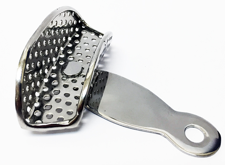 Impression Tray - Perforated - S.Steel - Adjustable Handle - Click Image to Close