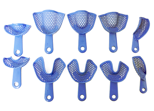 Impression Trays - Perforated - Steel and Resin Coated - Click Image to Close