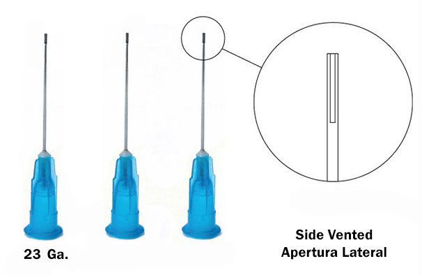 Irrigating Needle Tips with Side Vent - 23 Gauge - Click Image to Close