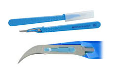 Disposable Scalpels - Plastic Handle and Steel Blade - Sterile - Click Image to Close