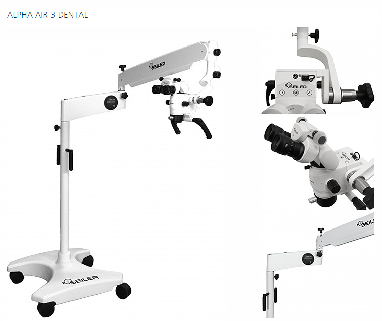 Alpha Air 3 - Dental Microscope - Mounting: High Wall with LED