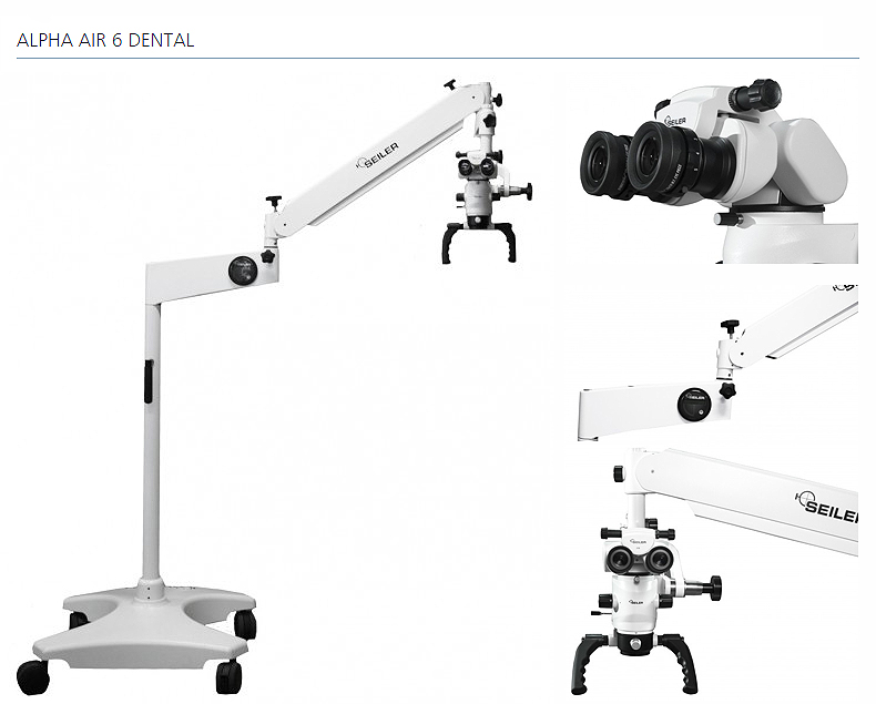 Alpha Air 6 - Dental Microscope - Mounting: High Wall with LED