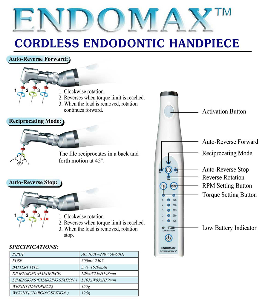EndoMax - Motor Endodontico Inalambrico