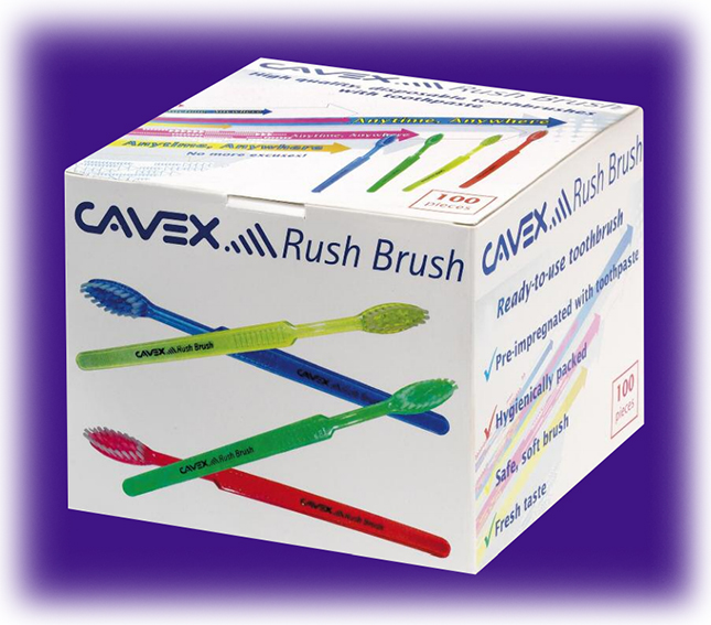 Cavex - Rush Brush - Cepillos de Dientes con Pasta Pre-Aplicada