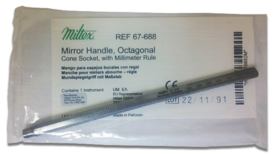 Mirror Handle with Millimeter Rule