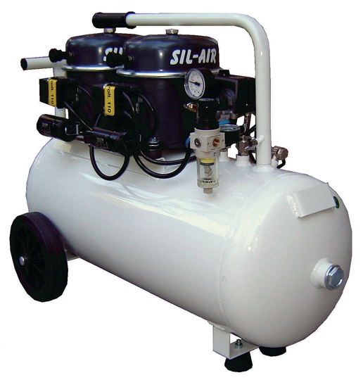 SilAir 100-50 - Oil Lubricated Silent Compressor - Click Image to Close