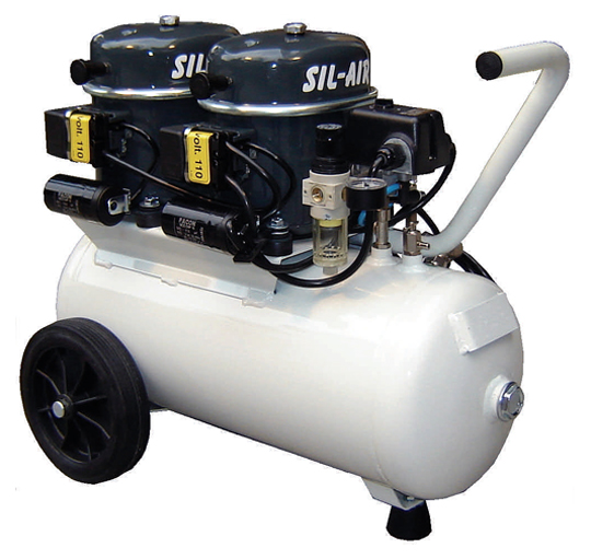 SilAir 100-24 - Oil Lubricated Silent Compressor (image for) SilAir 100-24 - Oil Lubricated Silent Compressor